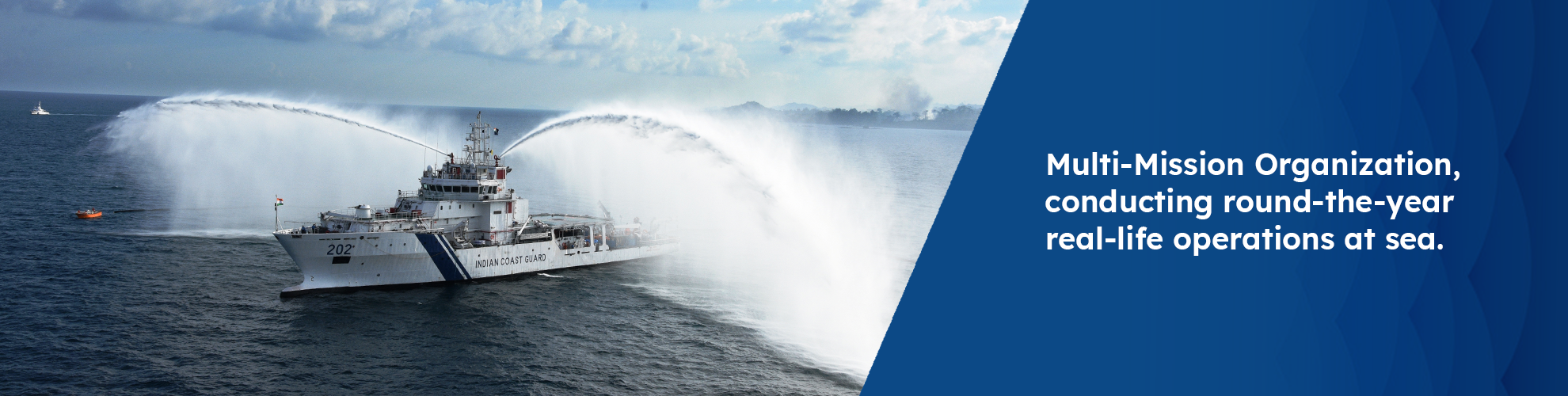 Multi-Mission organization conducting round-the-year real-life operations at sea.